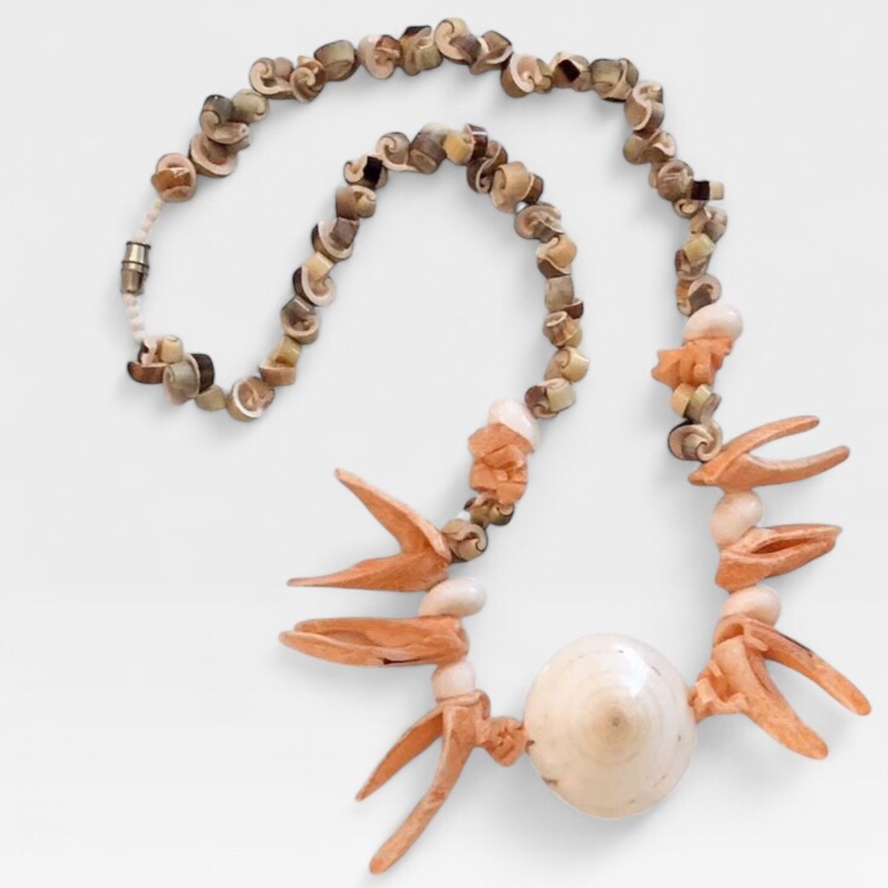 Vintage Shell Statement Necklace